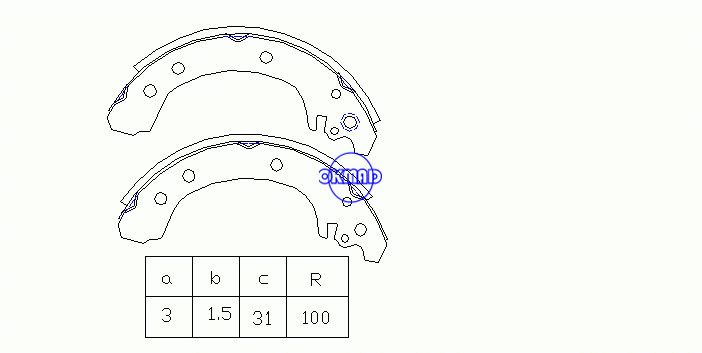 CHRYSLER Sebring Stratus TOYOTA Corolla Drum Brake shoes FMSI:1515-S801 OEM:04495-02050, OK-BS322